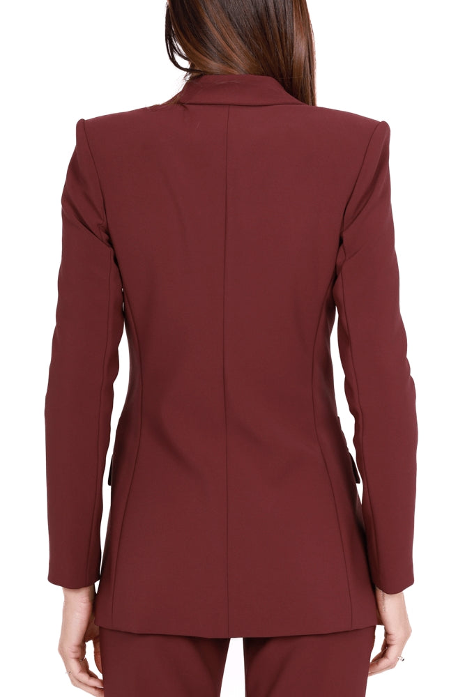 Elisabetta Franchi tailleur pantalone in crÈpe bordeaux