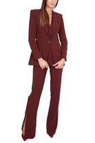 Elisabetta Franchi tailleur pantalone in crÈpe bordeaux