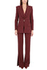 TROUSERS SUIT IN BURGUNDY CREPE