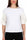 WHITE BALLOON SLEEVE JERSEY TOP