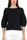 BLACK BALLOON SLEEVE JERSEY TOP