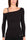 VISCOSE JERSEY TOP WITH BLACK RHINESTONE SHOULDER PADS