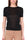 SHORT SLEEVE TOP IN BLACK VISCOSE AND LUREX KNITTED