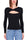 TOP MANICHE LUNGHE CON CUT OUT NERO