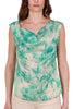 SLEEVELESS TOP IN FLUID FABRIC WITH PATTERN