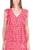 SLEEVELESS TOP IN RED HEART PRINT FABRIC