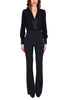 ELEGANT JUMPSUIT WITH BLACK FLARED TROUSERS