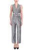 ELEGANTER JUMPSUIT AUS SILBERNEM LUREX