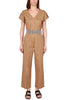 SHORT SLEEVED CAMEL COTTON TRACKSUIT